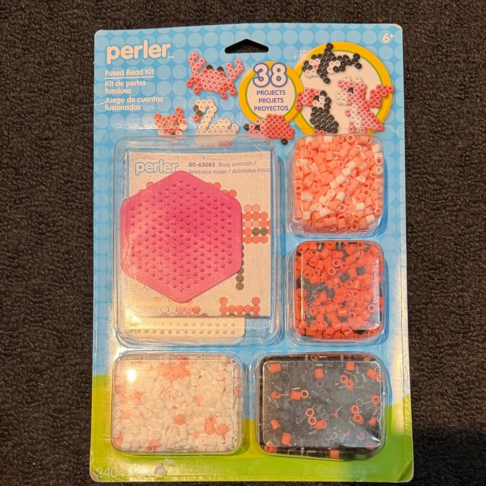 PERLER Fused Bead Kit - Pink and Black